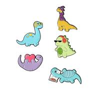Artibetter Dinosaure Accessoire Mode Amusant en Alliage Colorée Lot de 5 Pièces Broche Résistante à L'usure Décoration Créative et Délicate pour Vêtements