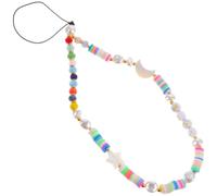 Artibetter Dragonne Bracelet Poignet Solide pour Téléphone en Argile Polymère Perles Lune et Étoile Décoration Unique et Adorable pour Usage Extérieur
