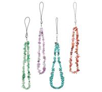 Artibetter Dragonne pour Téléphone Portable en Pierre de Cristal Perles, Résistante à L'usure et Décorative, pour Accessoires Légers et Clés en Usage Familial ou Extérieur