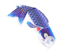 ARTIBETTER Drapeau de Carpe Japonaise Bleu 1 Mètre Bannière Koinobori en Satin Résistant pour Décoration Extérieure et Fête des Bateaux-Dragons