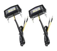 Artibetter Éclairage de Plaque D'immatriculation LED 2 Pièces Compact | Installation Facile, Visibilité Nocturne Améliorée, Plastique Noir, pour Plaque D'immatriculation et Arrière