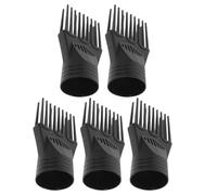 ARTIBETTER Embout Peigne pour Sèche-cheveux en Plastique Noir, 5pcs, Compatible, Installation Facile pour Coiffure Professionnelle et Usage Quotidien