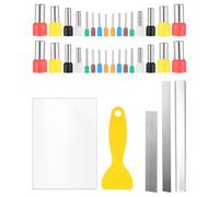 Artibetter Ensemble 37 Pièces D’Outils de Sculpture sur Argile en Acier Inoxydable, Poinçon Creux, Rouleau à Pâte Polymère et Planche de Support, Kit Polyvalent pour Modelage de Poterie