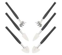 ARTIBETTER Ensemble 6 Pièces Mini-Outils de Jardinage en Acier Inoxydable Pelle à Terreau Truelle et Râteau à Main Kit pour Plantation et Entretien de Plantes en Pot Jardinage