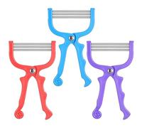 ARTIBETTER Épilateur Facial Portable à Ressorts Indolore 3 Pièces Outil D’épilation du Visage pour Femmes et Hommes Couleurs Rouge Violet Bleu Rasoirs pour Poils du Visage Soin Beauté Peau