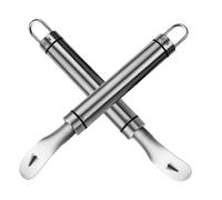 Artibetter Éplucheurs Cuisine en Acier Inoxydable 2pcs, Outil à Peler les Oranges Sûr et Pratique Rangement Facile, Ne Blesse Pas les Mains