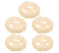 Artibetter Éponge Loofah Naturelle Beige Facile à Sécher et Forte Absorption D'eau 5pcs Tapis de Savonnette pour Savonnette Ménager pour Accessoires