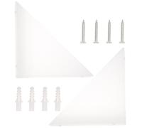 Artibetter Étagère Angle Murale Acrylique Transparente pour Salle de Bain Rangement sans Perçage Duo de Tablettes Pratiques pour Cuisine et Salle de Bain