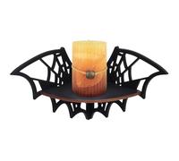 Artibetter Étagère Murale Installation Facile d'angle en Bois Foncé Design Créatif Forme Toile D'araignée Creuse Support Décoratif pour Livres et Plantes