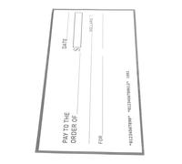 ARTIBETTER Faux Chèque Gros Chèques De Présentation Gros Chèques Pour Les Présentations Chèque Géant Grand Chèque De Présentation L'invité Vérifie Les Serveurs Blanche Papier Couché 300g