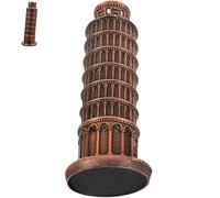 Artibetter Figurine Tour de Pise en Alliage Métallique Rouge Cuivre, Modèle Architectural Décoratif Grand Format 20 Cm, Décoration Intérieure pour Maison, Bureau et Espace Commercial