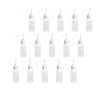 Artibetter Flacons Applicateurs Transparents en Pe et Métal de 10ml Lot de 15 Embout Aiguille Souple Multifonction pour Colle et Époxy pour Stockage Liquide et