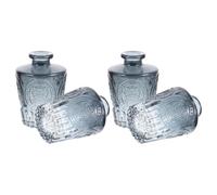 Artibetter Flacons D'aromathérapie Diffusion Solide des Senteurs en Verre Bleu Lot de 4 130ml, Diffuseur de Parfum Décoratif Simple pour Bureau et Maison