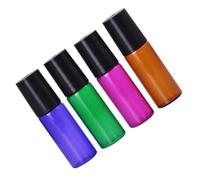 Artibetter Flacons Roll-on Rechargeables en Verre Bouteilles Cosmétiques Compactes et Étanches Lot de 4 5 Ml Couleur Aléatoire pour Voyage en Extérieur