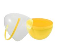 Artibetter Grand Œuf de Pâques en Plastique 25 Cm à Ouverture Rotative avec Poignée, Jaune, Réutilisable et Rempliable, pour Chasse aux Œufs et Décoration Festive de Pâques