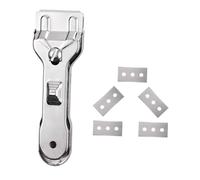 ARTIBETTER Grattoir de Nettoyage Inoxydable pour Plaques Vitrocéramiques et Induction Lame Interchangeable Outil Polyvalent sans Rayure pour Verre Carrelage et Surfaces Délicates