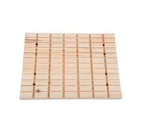 Artibetter Griffoir en Bois pour Petits Animaux, Planche à Gratter pour Hamster et Lapin, Surface à Rainures Carrées, Naturel pour Entretien des Griffes, Accessoire Solide pour Cage
