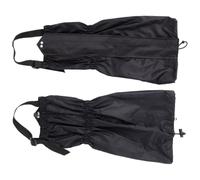 Artibetter Guêtres de Neige D’Alpinisme Imperméables en Polyester, Noir | Ouverture Zippée Bande sous Semelle, Cordon Réglable en Haut, pour Pantalon et Bottes