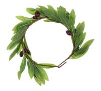 ARTIBETTER Guirlande Artificielle de Feuilles D'olivier Fleuries, Bandeau à Fleurs Léger et Confortable, Accessoire Coiffure Femme pour Mariage, Fête et Séance Photo, Style Naturel et