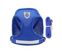 ARTIBETTER Harnais pour Chien Bleu en Polyester Boucle Haute Résistance et Tour de Poitrine Réglable, Gilet Confortable pour Promenade Chaud, Adapté aux Chiots