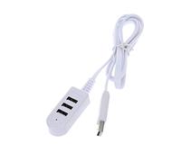 Artibetter Hub 3 Ports USB Câble D'extension 1,2 m Blanc Compact pour Ordinateur Portable Et Bureau Recharge Rapide 3a