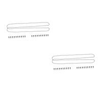 Artibetter Interrupteur D'ÉClairage À Tirage En MéTal Pour Lustre 2 PièCes De 100Cm Avec Boucles De Connexion Pour Ventilateurs Et Luminaires Chaine Acier Durable