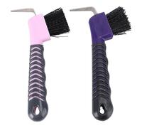 Artibetter Kit 2 Pièces Cure-pied Brosse en Pp et Tpe pour Nettoyage des Sabots de Chevaux et Semelles de Randonnée, Outils de Toilettage Pratique Couleur Aléatoire