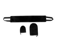 ARTIBETTER Kit 3 Moufles Anti-humidité sans Doigts, Noir Double Face Bande Traction, Applicateur Autobronzant Visage et Dos, Imperméable et Adapté pour Application Uniforme de Lotion