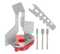ARTIBETTER Kit Affûtage Tronçonneuse Électrique avec Guide Angle Accessoire de Meulage Rouge pour Affûteuse Chaîne Pointe Abrasive Émeri Facile à Installer et Utiliser