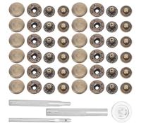 ARTIBETTER Kit d'Outils pour Boutons-Pression en Cuivre Antique 15 MM 1 Pièce avec Marteau Fermeture à Pression pour Vêtements Cuir et Toile Réparation Vestes Paquet et Maroquinerie