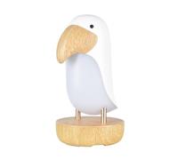 Artibetter Lampe de Nuit Oiseau en Bois Haut-Parleur Sans Fil, Veilleuse à Intensité Variable, Fonction Musique pour Chambre Salon