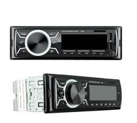 ARTIBETTER Lecteur Mp3 de Voiture Noir Double Port USB et Support Carte, Télécommande Incluse, Puissance 4x52w, Compatible Haut-parleurs 4ω-8ω, pour Autoradio 12v