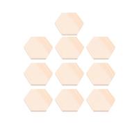 Artibetter Lot de 10 Blocs de Bois de Pin Hexagonaux Artisanaux, Planches Polygonales Faciles à Peindre Dessiner pour Projets D'art et Bricolage