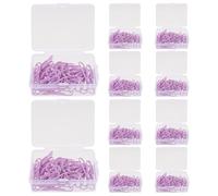 Artibetter Lot de 10 Boîtes de 500 Trombones Métalliques Revêtement Plastique Violet Lavande Petits Trombones Décoratifs et Marque-Pages Originaux pour Bureau École et Organisation de