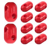 Artibetter Lot de 10 Boucles Plastiques Rouges pour Filet D’Escalade Garçon et Filles, Connecteurs Taille M pour Cordes D’Escalade en Extérieur, Accessoires Sécurisés pour Aires de Jeux