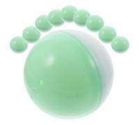 Artibetter Lot de 10 Boules Rondes à Remplir 75mm en Plastique Transparent Couvercle Blanc, Double Aération, Boîte de Rangement Multifonction pour Fêtes, Bonbons et Couleur