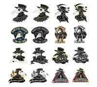 ARTIBETTER Lot de 10 Broches en Alliage Médecin Peste Style Corbeau, Couleurs Or et Argenté, Épingles à Vêtements pour Accessoires Vestimentaires, Fêtes et Couleur Aléatoire Style Aléatoire