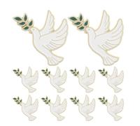 Artibetter Lot de 10 Broches Épingle à Oiseau en Métal avec Rameau D'olivier, Accessoires Féminins Élégants, Broches Symbole de Paix pour Manteaux et Paquet, Taille Moyenne, Présent