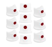 Artibetter Lot de 10 Buses Pratiques pour Peinture en Aérosol, Embouts Étanches Blancs Gâchette Auto-pulvérisante, Compatibles pour Graffiti et Projets Artistiques sur Bois, Usage Manuel