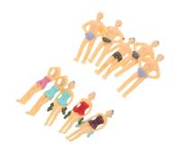 Artibetter Lot de 10 Figurines Miniatures en Plastique 1/75 Mixte, Mannequins en Maillot de Bain Colorés, Modèles Humains de Simulation pour Décoration de Micro-paysages et Couleur Aléatoire