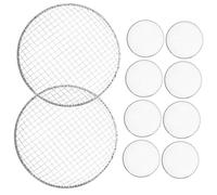 Artibetter Lot de 10 Grilles à Mailles pour Barbecue Extérieur, Support de Cuisson Polyvalent, Petite Grille de Fumoir en Métal, Tapis de Cuisson Ventilé pour Camping et Pique-niques