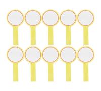 ARTIBETTER Lot de 10 Pagaies d'Événement Effaçables à Sec 10X20 CM Jaunes Ardoises Portables en Plastique Réutilisables pour Vote Notation et Usage en Classe ou Arbitrage