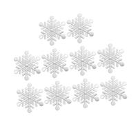 ARTIBETTER Lot De 10 Patchs Brodés Flocons De Neige Pour Vêtements Travaux Manuels Couture Décorations De Noël Fausse Neige Pour Sac De Fête Broderies De Noël En Rayonne Blanche