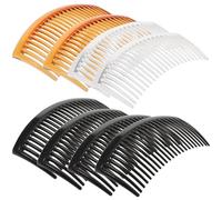 ARTIBETTER Lot de 10 Peignes à Cheveux en Plastique 23 Dents pour Coiffure Professionnelle et Usage Maison, Assortiment Couleurs Noir, Transparent Blanc, Marron Foncé et Marron Clair,