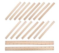 Artibetter Lot de 10 règles en bois, 30 cm (12 pouces), double graduation (pouces et système métrique), bord droit, graduations imprimées, outils de mesure pour élèves et enseignants.