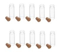Artibetter Lot de 100 Mini Bouteilles en Verre 2 ML Bouchon en Liège, Petits Bocaux pour Parfums et Messages, pour Décoration de Mariage et Ateliers DIY