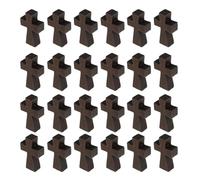 Artibetter Lot de 100 Pendentifs Mini Croix en Bois Naturel Perforés Breloques Croix de Prière pour Bijoux Chrétiens Créations Artisanales Porte-Clés Bracelets et Décorations Spirituelles