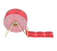 ARTIBETTER Lot de 1000 Set de Set de Billets de Tombola Rouges Numérotés avec Distributeur Métallique Compact, Tickets pour Événements, Fêtes et Collectes de Fonds, Kit Complet