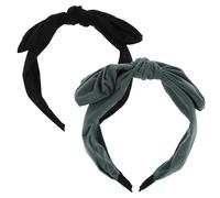ARTIBETTER Lot de 2 Bandeaux à Nœud Large pour Cheveux en Tissu, Accessoires Coiffure pour Femmes Adaptées aux Activités Physiques et Détente Couleur Aléatoire