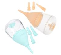 Artibetter Lot de 2 Biberons pour Chiots et Chatons -Nés Embout en Silicone Souple Débit Équilibré Kit D’Alimentation Réutilisable pour Petits Animaux de Compagnie Couleurs Bleu et Jaune